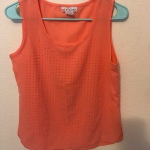 A peach and blue color tops.